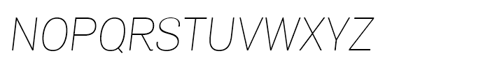 Air Thin Italic Font UPPERCASE