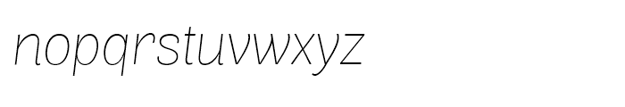 Air Thin Italic Font LOWERCASE