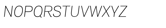 Air Ultra Light Italic Font UPPERCASE