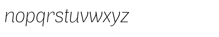 Air Ultra Light Italic Font LOWERCASE