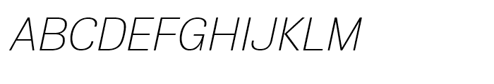 Air Ultra Light Oblique Font UPPERCASE