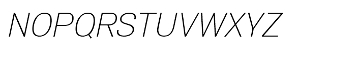 Air Ultra Light Oblique Font UPPERCASE