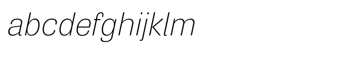 Air Ultra Light Oblique Font LOWERCASE