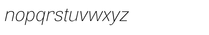 Air Ultra Light Oblique Font LOWERCASE