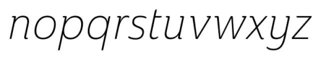 Ainslie Cond Light Italic Font LOWERCASE