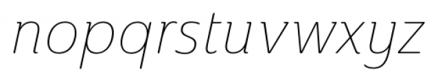 Ainslie Cond Thin Italic Font LOWERCASE