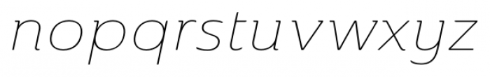 Ainslie Ext Thin Italic Font LOWERCASE