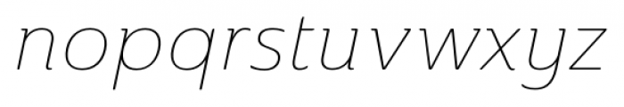 Ainslie Norm Thin Italic Font LOWERCASE