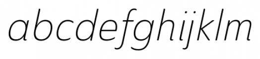 Ainslie Sans Cond Light Italic Font LOWERCASE