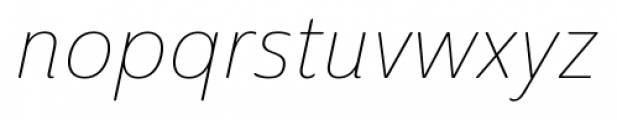 Ainslie Sans Cond Thin Italic Font LOWERCASE