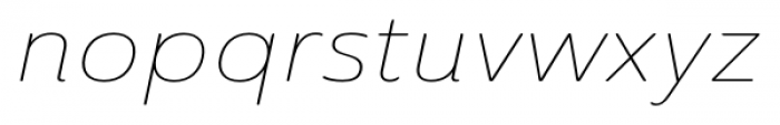 Ainslie Sans Ext Thin Italic Font LOWERCASE