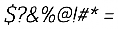 Ainslie Slab Condensed Italic Font OTHER CHARS
