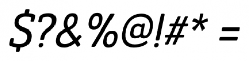 Ainslie Slab Condensed Medium Italic Font OTHER CHARS