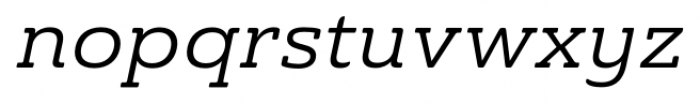 Ainslie Slab Extended Italic Font LOWERCASE