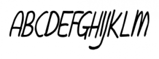 Aint Nothing Fancy Condensed Italic Font UPPERCASE