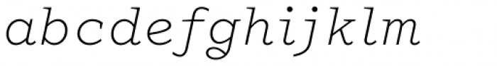 Aidos Light Italic Font LOWERCASE