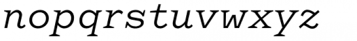 Aidos Normal Italic Font LOWERCASE