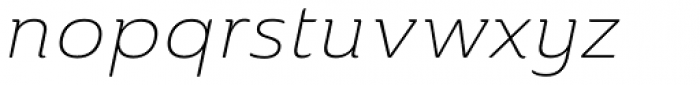 Ainslie Extd Light Italic Font LOWERCASE