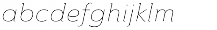 Ainslie Extd Thin Italic Font LOWERCASE