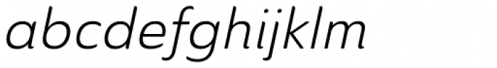 Ainslie Sans Book Italic Font LOWERCASE