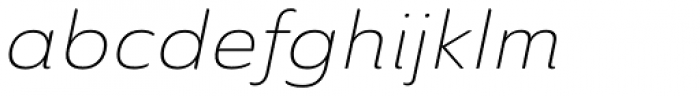 Ainslie Sans Extd Light Italic Font LOWERCASE