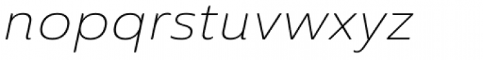 Ainslie Sans Extd Light Italic Font LOWERCASE