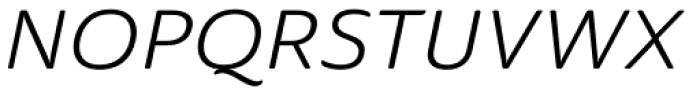 Ainslie Sans Extd Regular Italic Font UPPERCASE