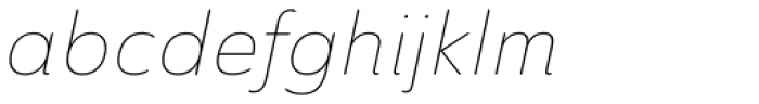 Ainslie Sans Thin Italic Font LOWERCASE