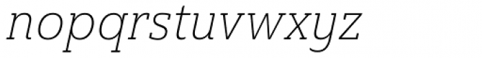 Ainslie Slab Cond Light Italic Font LOWERCASE