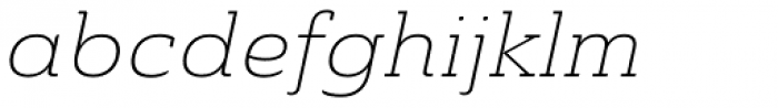 Ainslie Slab Extd Light Italic Font LOWERCASE