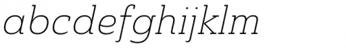 Ainslie Slab Light Italic Font LOWERCASE