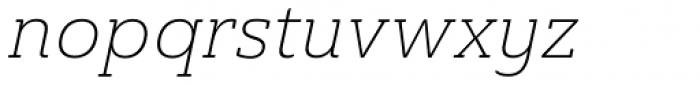 Ainslie Slab Light Italic Font LOWERCASE