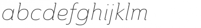Ainslie Thin Italic Font LOWERCASE