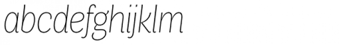 Air Condensed Thin Italic Font LOWERCASE