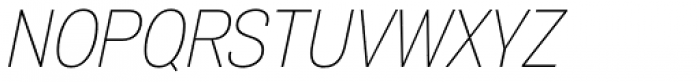 Air Condensed Thin Oblique Font UPPERCASE