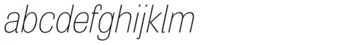 Air Condensed Thin Oblique Font LOWERCASE