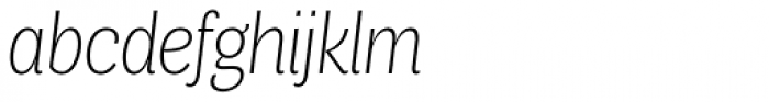 Air Condensed UltraLight Italic Font LOWERCASE