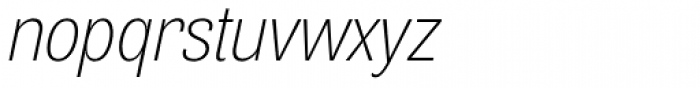 Air Condensed UltraLight Oblique Font LOWERCASE