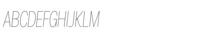 Air Pro Compressed Hairline Italic Font UPPERCASE