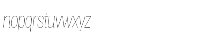 Air Pro Compressed Hairline Italic Font LOWERCASE