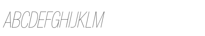 Air Pro Compressed Hairline Oblique Font UPPERCASE