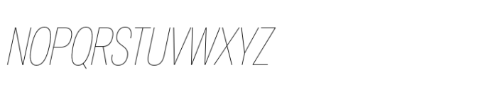 Air Pro Compressed Hairline Oblique Font UPPERCASE