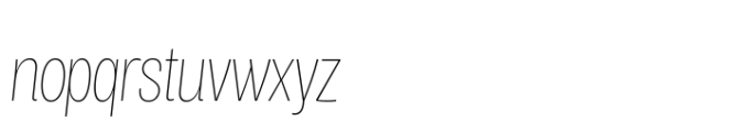 Air Pro Compressed UltraLight Italic Font LOWERCASE