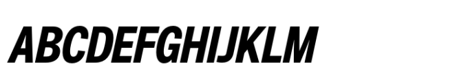 Air Pro Condensed Bold Oblique Font UPPERCASE