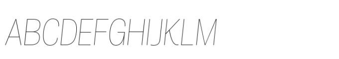 Air Pro Condensed Hairline Italic Font UPPERCASE