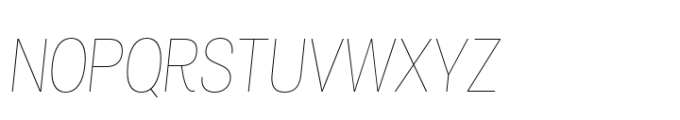 Air Pro Condensed Hairline Italic Font UPPERCASE