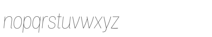 Air Pro Condensed Hairline Italic Font LOWERCASE