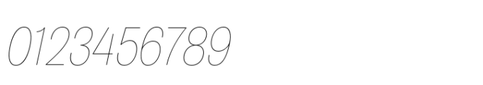 Air Pro Condensed Hairline Oblique Font OTHER CHARS
