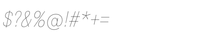 Air Pro Condensed Hairline Oblique Font OTHER CHARS