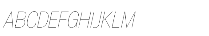 Air Pro Condensed Hairline Oblique Font UPPERCASE